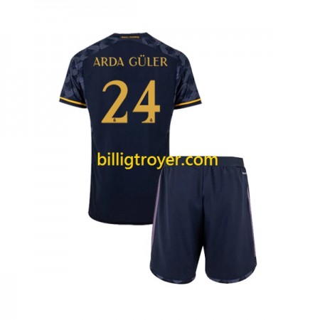 Billige Fotballdrakter Real Madrid Arda Guler 24 Barn Bortedraktsett 2023/24 Kortermet
